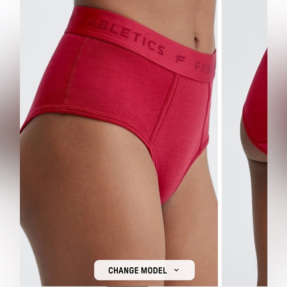 NWOT Fabletics 24/7 High Waisted Brief Red XL - Picture 2 of 8